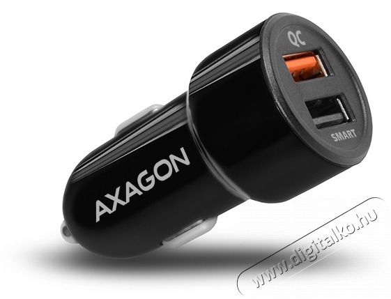 Axagon PWC-QC5 QC3.0 + 2.4A autós töltő - fekete  Autóhifi / Autó felszerelés - Autós töltő / szivargyújtó adapter - 391518