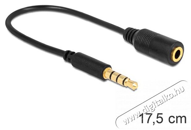 Delock 62498 sztereó jack 3.5 mm 4 pin - sztereó dugó 3.5 mm 4 pin kábel Tv kiegészítők - Kábel / csatlakozó - 3,5mm Jack kábel - 466978