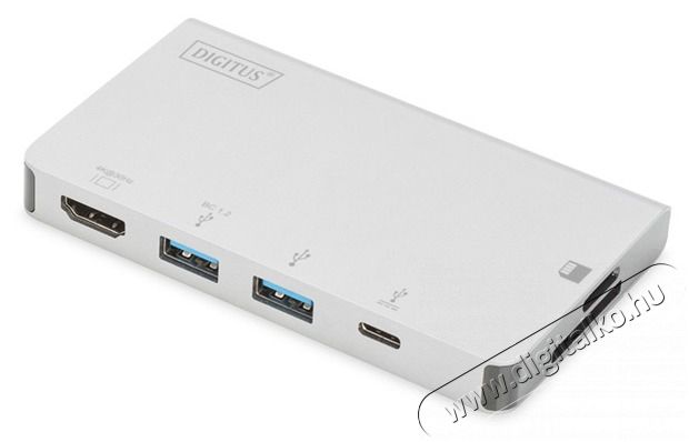 DIGITUS DA-70867 USB-C 6 portos univerzális notebook dokkoló állomás Iroda és számítástechnika - Notebook kiegészítő - USB hub / elosztó - 393689