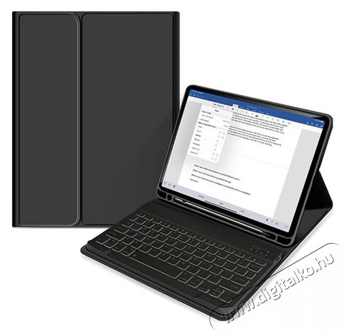 HAFFNER FN0373 Apple iPad Pro 11 2020/2021 on/off funkcióval, Pencil tartóval, billentyűzettel védőtok Mobil / Kommunikáció / Smart - Tablet / E-book kiegészítő, tok - Tablet tok - 408060