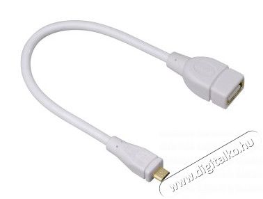 Hama Micro USB-OTG adapter, fehér - 54518 Mobil / Kommunikáció / Smart - Mobiltelefon kiegészítő / tok - Kábel / átalakító - 293621