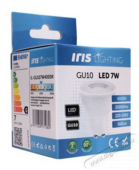 Iris Lighting GU107W4000K 7W 560lm 4000K GU10 LED fényforrás Háztartás / Otthon / Kültér - Világítás / elektromosság - GU10 foglalatú izzó - 386658