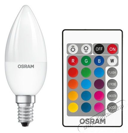 LEDVANCE Osram Star+ RGBW/matt búra/4,5W/250lm/2700K/E14 Távirányítható LED gyertya fényforrás Háztartás / Otthon / Kültér - Világítás / elektromosság - E14 foglalatú izzó - 394965