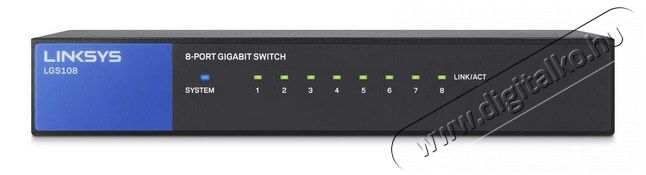 Linksys SMB LGS108 8port 10/100/1000Mbps LAN nem menedzselhető asztali Switch (100395) Iroda és számítástechnika - Hálózat - Switch - 326049