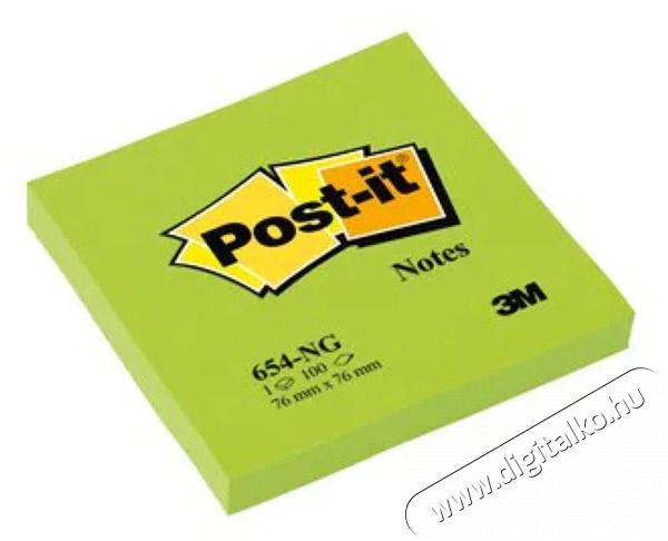 Post-it 76x76mm 100lap neon zöld jegyzettömb Iroda és számítástechnika - Egyéb számítástechnikai termék - 405157