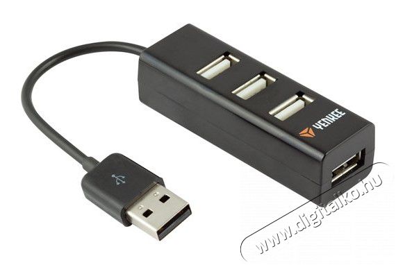 Yenkee YHB 4001BK USB HUB - fekete Iroda és számítástechnika - Notebook kiegészítő - USB hub / elosztó - 275062