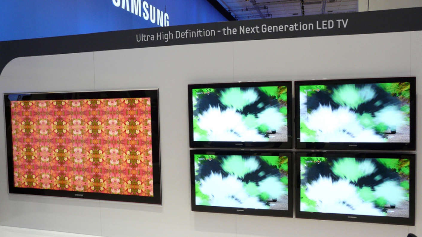 Ultra nagy felbontású Samsung LED tv - felbontása 4db full-hd felbontásnak felel meg