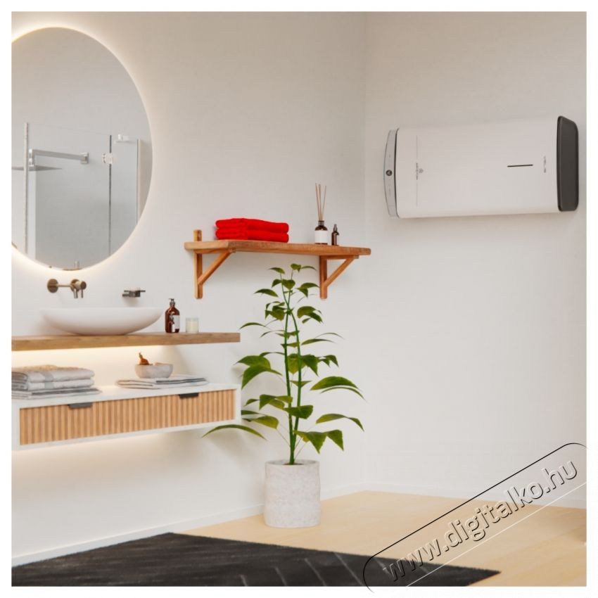 Ariston bojler Ariston Velis Dune 100 EU, 1500W, 100 l, teljes elektronikus vez&eacute;rl&eacute;s, Touch vez&eacute;rl&eacute;s, ECO EVO funkci&oacute;, ez&uuml;stion v&eacute;delem, magn&eacute;zium an&oacute;d, tit&aacute;n zom&aacute;ncozott tart&aacute;ly, Feh&eacute;r H&aacute;ztart&aacute;s / Otthon / K&uuml;lt&eacute;r - V&iacute;zmeleg&iacute;tő / bojler / t&aacute;rol&oacute; - Bojler / melegv&iacute;z t&aacute;rol&oacute; - 534232