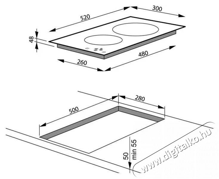 Amica DDI 3201 B Konyhai term&eacute;kek - S&uuml;tő-főzőlap, tűzhely (be&eacute;p&iacute;thető) - Indukci&oacute;s főzőlap (be&eacute;p&iacute;thető) - 515145