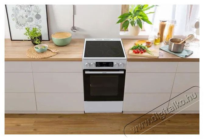 Gorenje GEC5C61WG Konyhai term&eacute;kek - S&uuml;tő-főzőlap, tűzhely (szabadon&aacute;ll&oacute;) - Elektromos tűzhely (szabadon&aacute;ll&oacute;) - 504412
