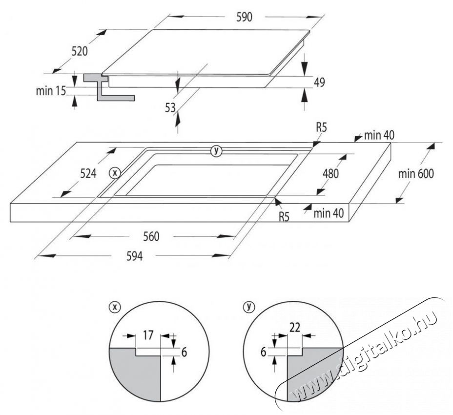 Gorenje GI6442BSCE Konyhai term&eacute;kek - S&uuml;tő-főzőlap, tűzhely (be&eacute;p&iacute;thető) - Indukci&oacute;s főzőlap (be&eacute;p&iacute;thető) - 515472