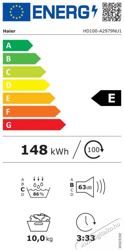 Haier HD100-A2979NU1-S I-PRO SERIES 7 PLUS H&aacute;ztart&aacute;s / Otthon / K&uuml;lt&eacute;r - Mos&oacute;g&eacute;p / sz&aacute;r&iacute;t&oacute;g&eacute;p - Sz&aacute;r&iacute;t&oacute;g&eacute;p - 515509