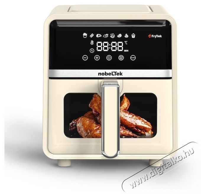 Nobeltek NAF1400C forr&oacute;levegős fritőz, maxim&aacute;lis teljes&iacute;tm&eacute;ny 1400 W, 5 literes űrtartalom, kr&eacute;m sz&iacute;nű Konyhai term&eacute;kek - Konyhai kisg&eacute;p (s&uuml;t&eacute;s / főz&eacute;s / hűt&eacute;s / &eacute;telk&eacute;sz&iacute;t&eacute;s) - L&eacute;gkever&eacute;ses főzőg&eacute;p / elektromos kukta / multifunkci&oacute;s s&uuml;tő - 534580