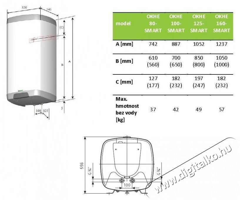 DRAZICE OKHE 160 SMART H&aacute;ztart&aacute;s / Otthon / K&uuml;lt&eacute;r - V&iacute;zmeleg&iacute;tő / bojler / t&aacute;rol&oacute; - Bojler / melegv&iacute;z t&aacute;rol&oacute; - 515312