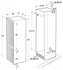 Gorenje RKI517EP1 Konyhai term&eacute;kek - Hűtő, fagyaszt&oacute; (be&eacute;p&iacute;thető) - Alulfagyaszt&oacute;s kombin&aacute;lt hűtő - 515443