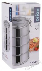 Orion Rozsdamentes ac&eacute;l &eacute;telhord&oacute; + fedő 4 x 1,3 l Konyhai term&eacute;kek - Ed&eacute;ny - &Eacute;telt&aacute;rol&oacute; - 515716