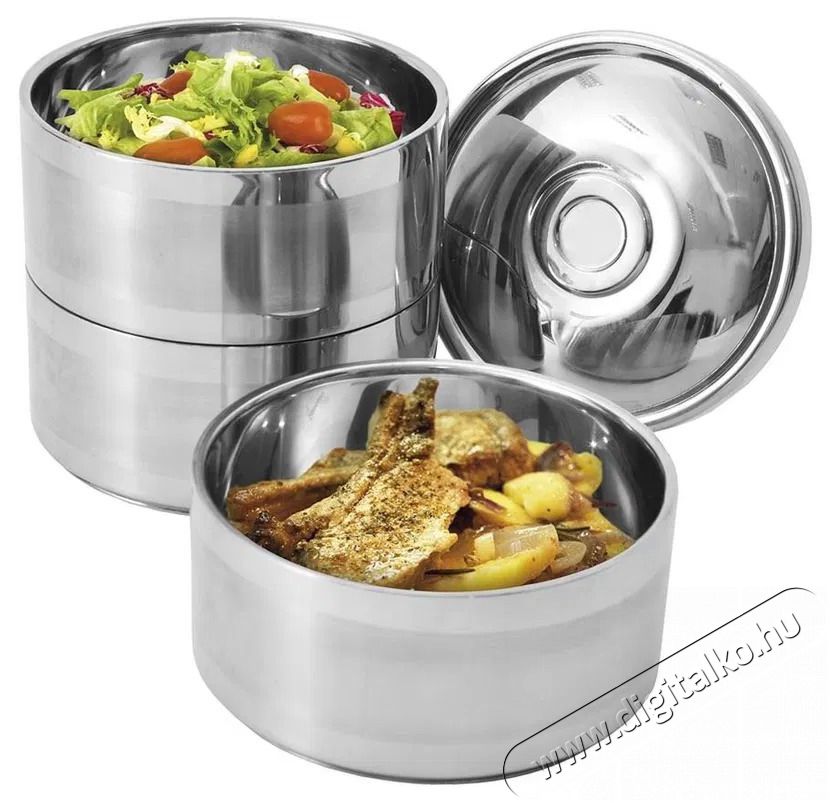 Orion Rozsdamentes ac&eacute;l thermo &eacute;telhord&oacute;, h&aacute;romr&eacute;szes, 16 cm Konyhai term&eacute;kek - Ed&eacute;ny - &Eacute;telt&aacute;rol&oacute; - 515720