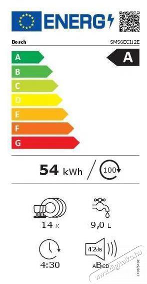 Bosch SMS6ECI12E Konyhai term&eacute;kek - Mosogat&oacute;g&eacute;p - Norm&aacute;l (60cm) szabadon&aacute;ll&oacute; mosogat&oacute;g&eacute;p - 515253