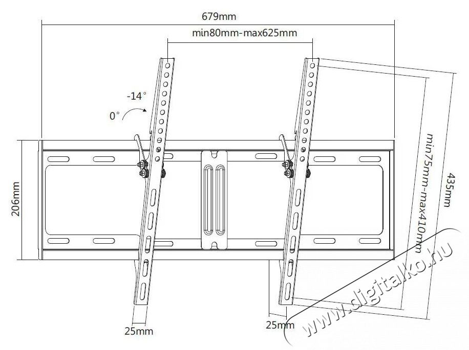 A+ SPG46T Fali TV konzol, &Aacute;ll&iacute;that&oacute;, 37 -80 , Fekete Tv kieg&eacute;sz&iacute;tők - Fali tart&oacute; / konzol - Fali tv tart&oacute; - 534050