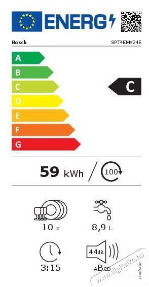 Bosch SPT4EMX24E Konyhai term&eacute;kek - Mosogat&oacute;g&eacute;p - Norm&aacute;l (60cm) be&eacute;p&iacute;thető mosogat&oacute;g&eacute;p - 515230