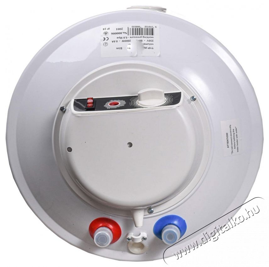 FORNELLO Titanium Plus Slim Villanybojler, 2000W, 30L, 0,8 Mpa H&aacute;ztart&aacute;s / Otthon / K&uuml;lt&eacute;r - V&iacute;zmeleg&iacute;tő / bojler / t&aacute;rol&oacute; - Bojler / melegv&iacute;z t&aacute;rol&oacute; - 534266