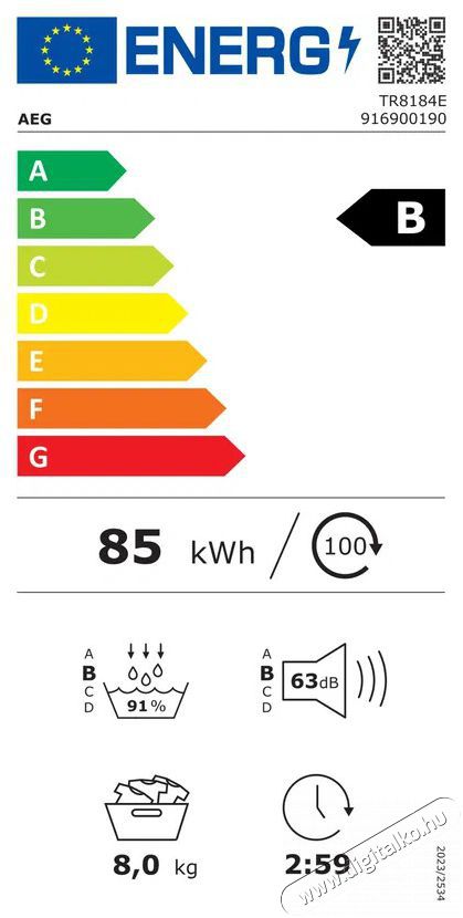 AEG TR8184E H&aacute;ztart&aacute;s / Otthon / K&uuml;lt&eacute;r - Mos&oacute;g&eacute;p / sz&aacute;r&iacute;t&oacute;g&eacute;p - Sz&aacute;r&iacute;t&oacute;g&eacute;p - 515060