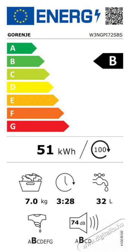 Gorenje W3NGPI72SBS H&aacute;ztart&aacute;s / Otthon / K&uuml;lt&eacute;r - Mos&oacute;g&eacute;p / sz&aacute;r&iacute;t&oacute;g&eacute;p - El&ouml;lt&ouml;ltős norm&aacute;l (60cm-ig) mos&oacute;g&eacute;p - 515430