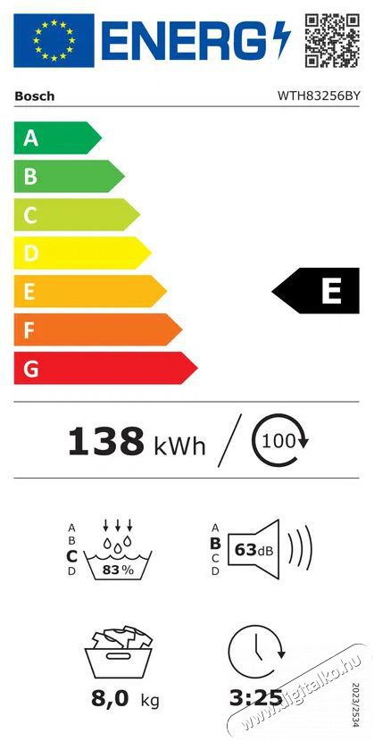 Bosch WTH83256BY  Serie 4 H&aacute;ztart&aacute;s / Otthon / K&uuml;lt&eacute;r - Mos&oacute;g&eacute;p / sz&aacute;r&iacute;t&oacute;g&eacute;p - Sz&aacute;r&iacute;t&oacute;g&eacute;p - 515223