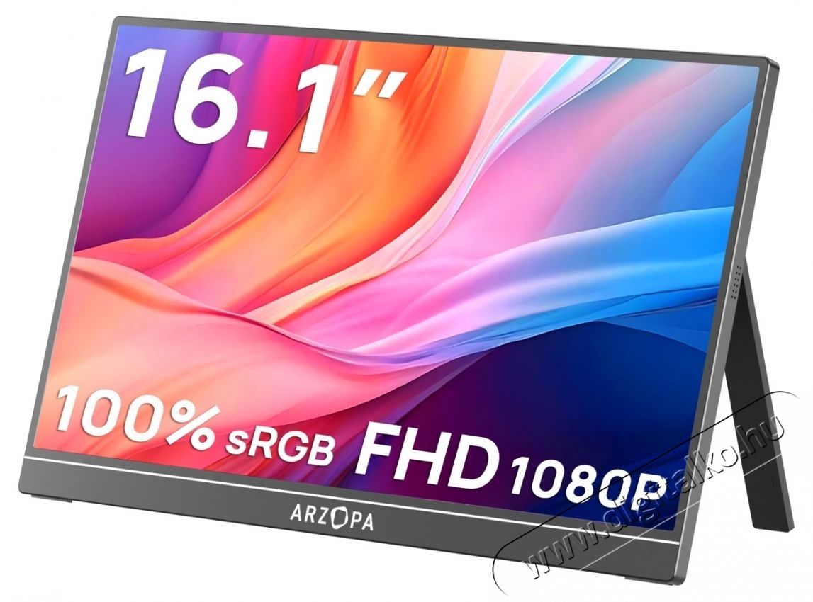 Arzopa Z1C LED hordozhat&oacute; monitor, 16.1 , FHD (1920x1080p), IPS, Sz&uuml;rke Iroda &eacute;s sz&aacute;m&iacute;t&aacute;stechnika - Monitor - Monitor - 534251
