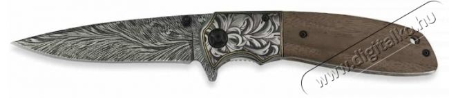 Albainox zsebk&eacute;s, Damaszkusz st&iacute;lus, Fa ny&eacute;l &eacute;s l&eacute;zergrav&iacute;rozott penge H&aacute;ztart&aacute;s / Otthon / K&uuml;lt&eacute;r - Szersz&aacute;m - Egy&eacute;b szersz&aacute;m - 534115