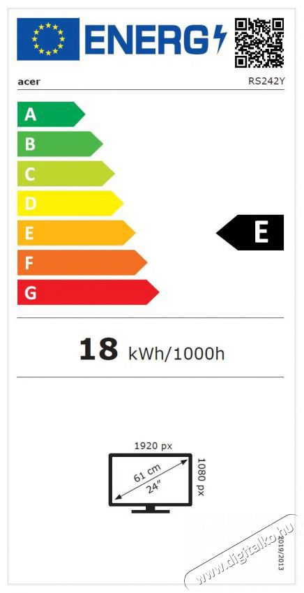 Acer 23,8 Vero RS242Ybpamix FHD IPS 100Hz HDMI/VGA fekete monitor Iroda &eacute;s sz&aacute;m&iacute;t&aacute;stechnika - Monitor - Monitor - 507333