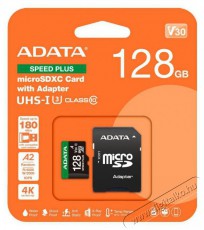 Adata MicroSDXC 128GB Speed Plus + SD adapter Mem&oacute;ria k&aacute;rtya / Pendrive - MicroSD / MicroSDHC k&aacute;rtya - 523536