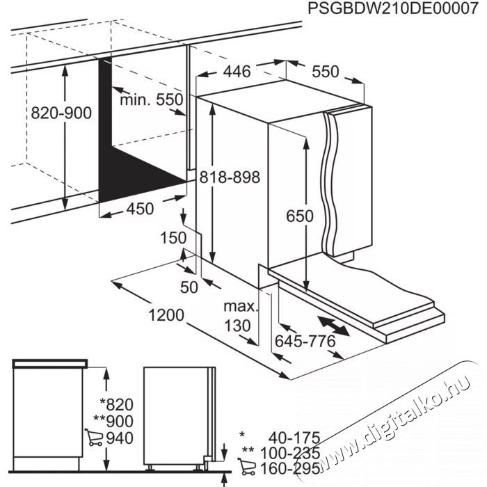 AEG FSE73507P be&eacute;p&iacute;thető mosogat&oacute;g&eacute;p - keskeny Konyhai term&eacute;kek - Mosogat&oacute;g&eacute;p - Keskeny (45cm-ig) be&eacute;p&iacute;thető mosogat&oacute;g&eacute;p - 364804
