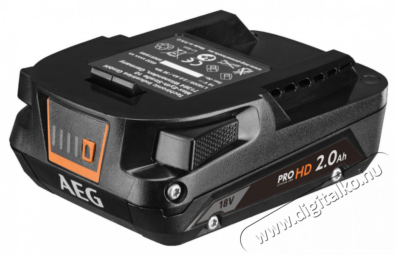 AEG L1820SHD PROLITHIUM-ION HD 2.0 Ah 18 V akkumul&aacute;tor H&aacute;ztart&aacute;s / Otthon / K&uuml;lt&eacute;r - Szersz&aacute;m - Li-ion akkumul&aacute;tor szersz&aacute;mokhoz - 389552