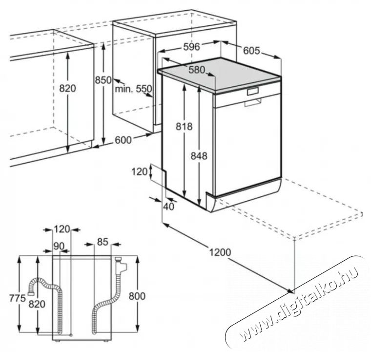 AEG FFB73717PW AirDry Konyhai term&eacute;kek - Mosogat&oacute;g&eacute;p - Norm&aacute;l (60cm) szabadon&aacute;ll&oacute; mosogat&oacute;g&eacute;p - 504281