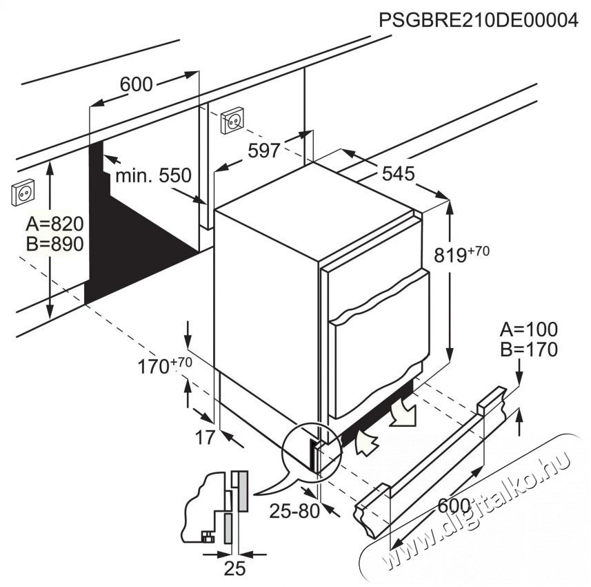 AEG OAB7N82EF 7000 Konyhai term&eacute;kek - Hűtő, fagyaszt&oacute; (szabadon&aacute;ll&oacute;) - Fagyaszt&oacute;szekr&eacute;ny - 505564
