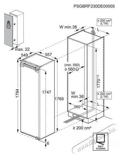 AEG 6000 DynamicAir TK6DS181EC Konyhai term&eacute;kek - Hűtő, fagyaszt&oacute; (be&eacute;p&iacute;thető) - Egyajt&oacute;s hűtő - 509504