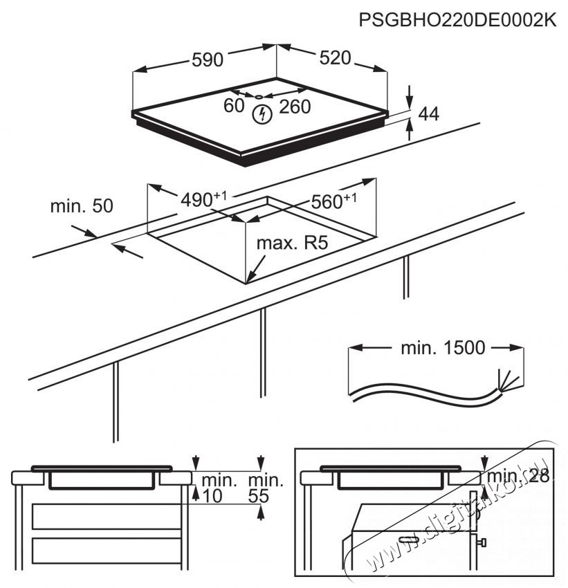 AEG TI64IG00FB Konyhai term&eacute;kek - S&uuml;tő-főzőlap, tűzhely (be&eacute;p&iacute;thető) - Indukci&oacute;s főzőlap (be&eacute;p&iacute;thető) - 515081