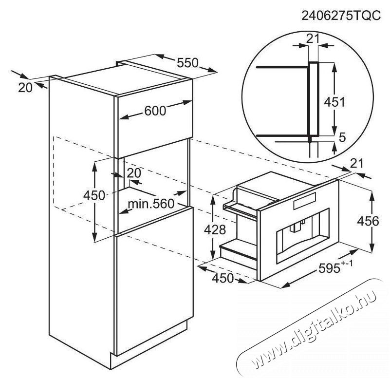 AEG TC8NK7B Be&eacute;p&iacute;thető k&aacute;v&eacute;főző Konyhai term&eacute;kek - K&aacute;v&eacute;főző / k&aacute;v&eacute;&ouml;rlő / kieg&eacute;sz&iacute;tő - Be&eacute;p&iacute;thető k&aacute;v&eacute;főző - 526777