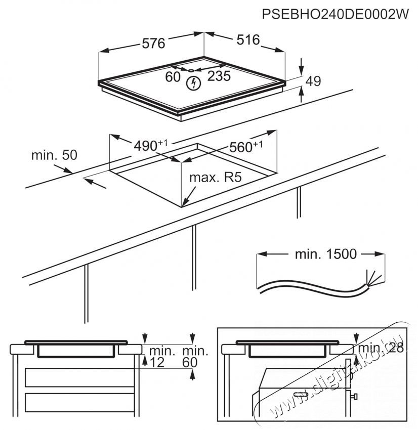 AEG TN64IA00XB Konyhai term&eacute;kek - S&uuml;tő-főzőlap, tűzhely (be&eacute;p&iacute;thető) - Indukci&oacute;s főzőlap (be&eacute;p&iacute;thető) - 515079