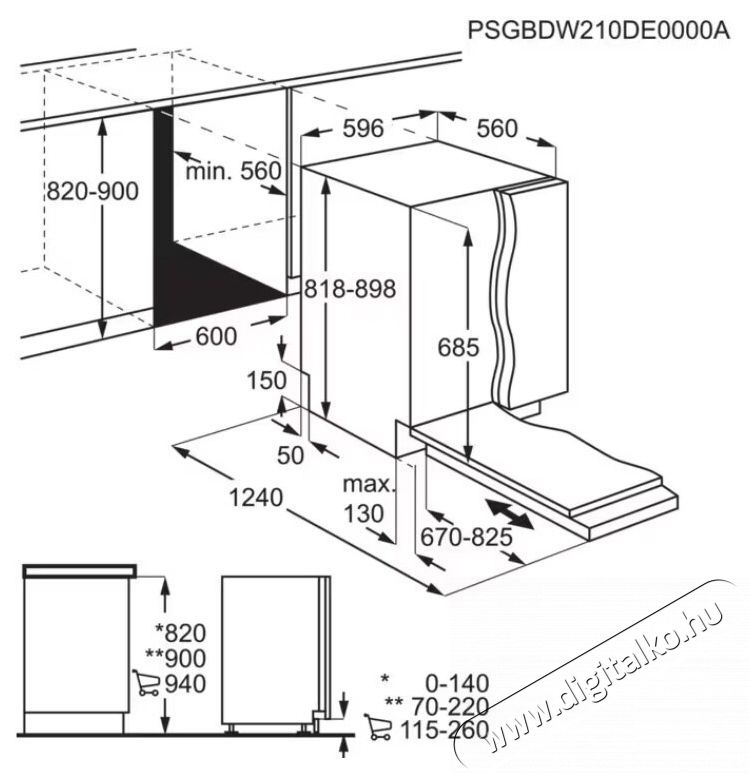 AEG FSE76738P Be&eacute;p&iacute;thető mosogat&oacute;g&eacute;p, 60 cm Konyhai term&eacute;kek - Mosogat&oacute;g&eacute;p - Norm&aacute;l (60cm) be&eacute;p&iacute;thető mosogat&oacute;g&eacute;p - 534808