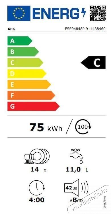 AEG FSK94848P Be&eacute;p&iacute;thető mosogat&oacute;g&eacute;p Konyhai term&eacute;kek - Mosogat&oacute;g&eacute;p - Norm&aacute;l (60cm) be&eacute;p&iacute;thető mosogat&oacute;g&eacute;p - 535914