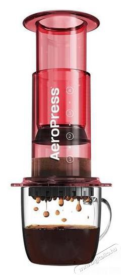 Aeropress Clear Red Konyhai term&eacute;kek - K&aacute;v&eacute;főző / k&aacute;v&eacute;&ouml;rlő / kieg&eacute;sz&iacute;tő - Pressz&oacute; k&aacute;v&eacute;főző - 524037