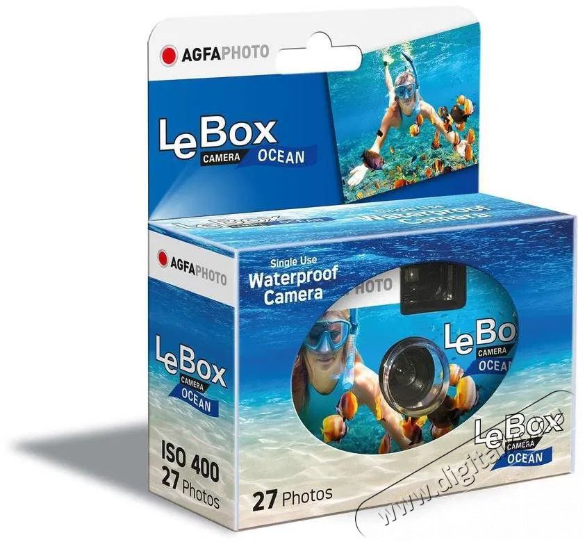AgfaPhoto Egyszer haszn&aacute;latos f&eacute;nyk&eacute;pezőg&eacute;p LeBox Ocean 400/27 F&eacute;nyk&eacute;pezőg&eacute;p / kamera - Kompakt f&eacute;nyk&eacute;pezőg&eacute;p - Anal&oacute;g f&eacute;nyk&eacute;pezőg&eacute;p - 520087