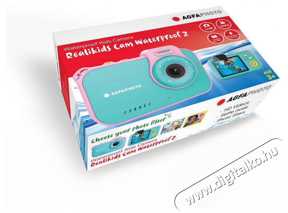 AGFA Photo Realikids 2 v&iacute;z&aacute;ll&oacute; k&eacute;k gyerekf&eacute;nyk&eacute;pezőg&eacute;p F&eacute;nyk&eacute;pezőg&eacute;p / kamera - Kompakt f&eacute;nyk&eacute;pezőg&eacute;p - Gyerek f&eacute;nyk&eacute;pezőg&eacute;p - 515859