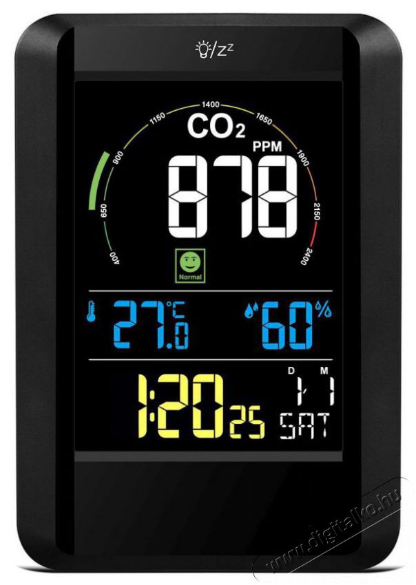 AIRBI CO2AIR digit&aacute;lis sz&eacute;n-dioxid-m&eacute;rő H&aacute;ztart&aacute;s / Otthon / K&uuml;lt&eacute;r - Biztons&aacute;gtechnika - F&uuml;st- &eacute;s sz&eacute;n-monoxid &eacute;rz&eacute;kelő - 519286