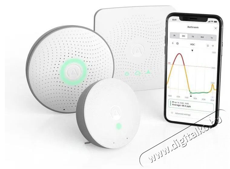 Airthings House Kit H&aacute;ztart&aacute;s / Otthon / K&uuml;lt&eacute;r - Biztons&aacute;gtechnika - F&uuml;st- &eacute;s sz&eacute;n-monoxid &eacute;rz&eacute;kelő - 519288