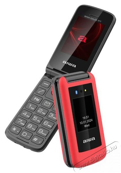 Aiwa FP-30-2G/RD 2,4 DualSIM piros mobiltelefon Mobil / Kommunik&aacute;ci&oacute; / Smart - Klasszikus / Mobiltelefon időseknek - 516201