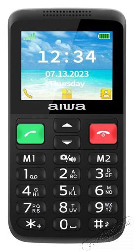 Aiwa FPH-S200-4G 2,4 fekete mobiltelefon Mobil / Kommunik&aacute;ci&oacute; / Smart - Klasszikus / Mobiltelefon időseknek - 516209