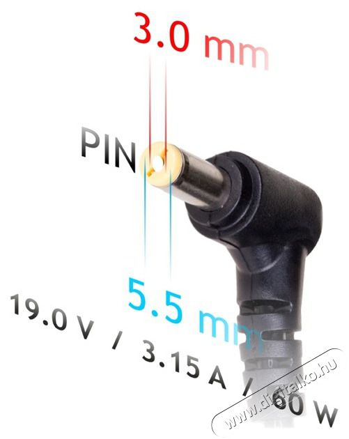 Akyga AK-ND-13 Adapter Samsung 19V/3.16A 60W Iroda &eacute;s sz&aacute;m&iacute;t&aacute;stechnika - Notebook kieg&eacute;sz&iacute;tő - Notebook t&ouml;ltő / h&aacute;l&oacute;zati adapter - 392030